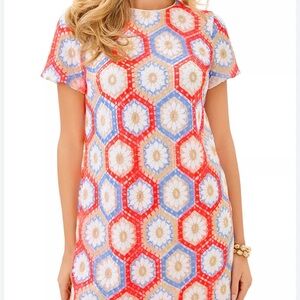 Lilly Pulitzer Red and Blue Geometric Dress